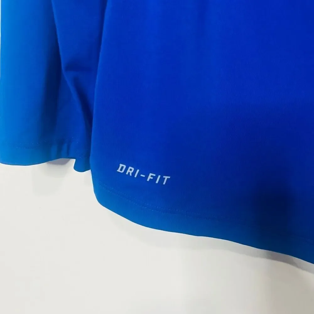 Nike Pro Combat Dri-Fit Fitted Royal Blue Longsleeve Shirt Mens Small